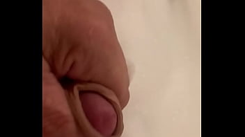 Preview 3 of Korean Virgin Sex Hd - Fountain of cum at the end of playing with cock in tub