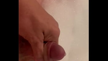 Preview 4 of Korean Virgin Sex Hd - Fountain of cum at the end of playing with cock in tub