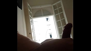 Preview 2 of Leanni Lei Casting For Ed Powers - Dick flash masturbation at open window for young neighbor