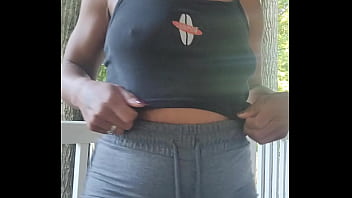 Preview 1 of Xxx Sunny Lewan - Ebony whore Outside tryin to hold my pee but i cant so i beg you to Please Let Me pee as I pee my shorts
