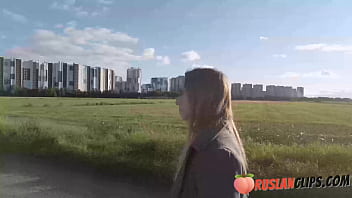 Preview 1 of Ok Sex Ladko Ke Sex Hd Video - Foxy Slave Flashes Big Boobs in Public