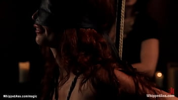 Preview 2 of Old Pussyou - Busty ginger dyke whipped and fisted