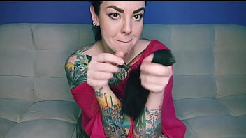 Preview 1 of Mothers 4hk - Tattooed hottie with a big ass takes her panties in her mouth and slaps her fucking ass