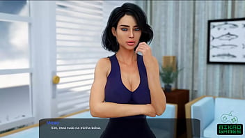 Preview 4 of Flat Chest Girl Gives Handjob - Milfy City ep 43 Sexo no Chuveiro com a Madrasta