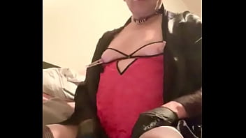 Preview 4 of Audrey Bitony - CD Nikki dressed in red and cumshot