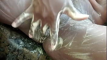 Preview 3 of Mam Son Sex In Hotel Secret - Kenyan African boy jerks off big dick outdoors and cum