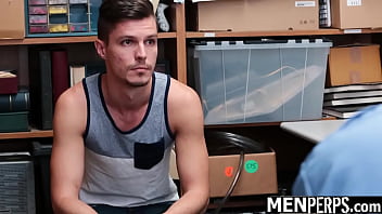 Preview 1 of Remove Milk - Shoplifter Twink Has to Spread His Legs for LP Officer - Menperps