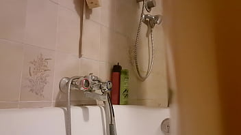 Preview 1 of Tall Liss - Spying on your beautiful Italian stepmother in the shower you are such a lucky stepson!