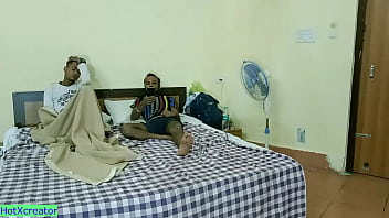 Preview 1 of Xxx Mom And Mom - Hot bachelor boys paying house rent by fucking hot Milf houseowner! Indian bengali sex