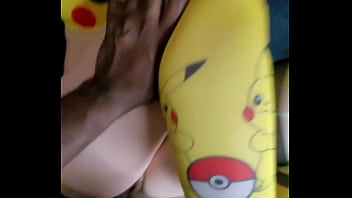 Preview 4 of Hands Tawsing - Hot French girl doing Pikachu cosplay getting pounded
