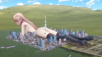 Preview 1 of Raba Xxx - [MMD] Playing With The City (Giantess,  Sfx,  Size fetish content)