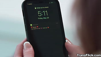 Preview 1 of Scool Sax - Two naughty ladies planning to have3some sex with Reese. Siri Dahl is relaxing with her husband,  Reese Rideout but secretly texting with Kasey Kei. Siri&#039_s been planning to surprise Reese with a threesome