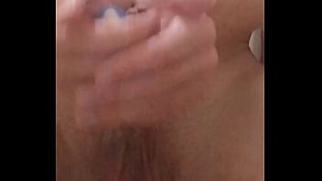 Preview 2 of Church Sisters Sex - Masturbating my rose with a jet of hot water from the shower