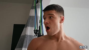 Preview 4 of In Hotal Mom And Son - Gawkers Part 1 / MEN / Sean Peek,  Malik Delgaty  /  - Follow and watch Malik Delgaty at www.men.com/malik