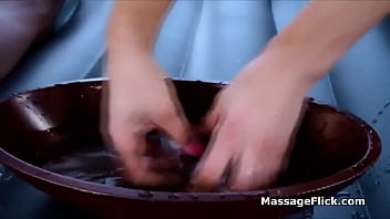 Preview 1 of Phoenix Marie Bdsm Bondage - Busty masseuse milks a huge fucking black rod