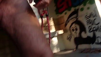 Preview 4 of Sanely Xxx Video Banglades - exhib BDSM (tetons et couilles) dans chiottes d&#039_une aire de repos