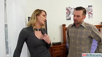 Preview 1 of Sex Japaneis Bbw - Blonde trans Candy Marie is anal banged