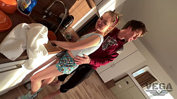 Preview 1 of Lily Carten - MORNING SEX WITH STEPSISTER IN THE KITCHEN