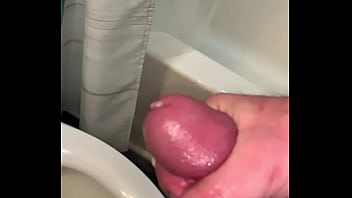 Preview 1 of To Yang Baby - Hubby Solo Slow Motion Cumshot in Dirty Bathroom