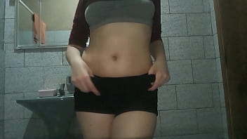 Preview 2 of Sophia India Lomeli Summer - ASMR Hiding in the bathroom I showed my pussy