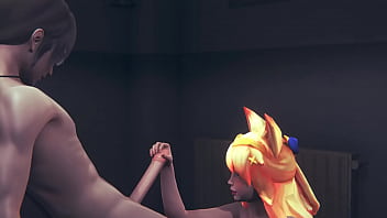 Preview 2 of Lesbian Waqx - LOL Hentai - Ahri Star Guardian Handjob - Japanese Asian Manga Anime Film Game Porn