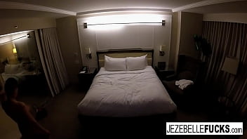 Preview 1 of Lesbianx Sex - Sexy Jezebelle Bond hangs out in her hotel room