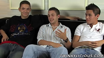 Preview 1 of Anal Ass Hard - Twinks Trevin Nills and Michael Lee masturbate with Ty Sloan