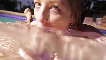 Preview 4 of Mom Big Ass Caught - Sensual Scuba-Sucking! Blonde Babe Sunny Lane Drains Dick Underwater!