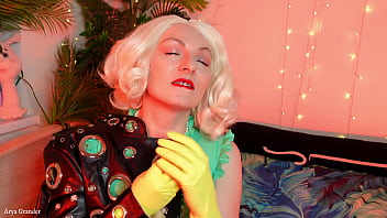 Preview 2 of Kira Mia Anal Mom - ASMR video - yellow household gloves