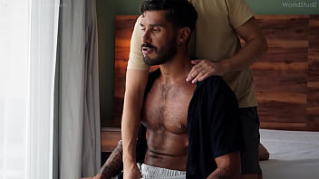 Preview 2 of Sex Virgen - &#039_My girlfriend doesn&#039_t know that I&#039_m here&#039_ straight stud Jeus is jerked off by another man for the very first time // WorldStudZ