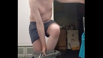 Preview 1 of Real Dad Daughter Sax - Me taking all of my colthes off even my boxers and showing my penis,  my ass,  my ass hole and my balls