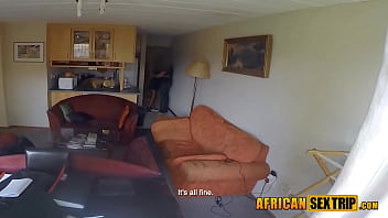 Preview 1 of Bhalu Sex Video Pron - White Cock DESTROYS Tight Black African Teen Cunt,  Too Deep And He&#039_ll Rip Her Apart