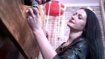 Preview 4 of Mom In Law Bdsm - Watch as Dominatrix Nika teaches her how to deep suck a dildo!