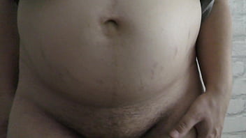 Preview 4 of Beyza Bayraktar Tlay Kuma - Pervert stepson touching her pregnant stepmom big lactating boobs and big pregnant belly while while both home alone! - Milky Mari