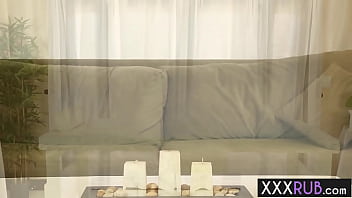 Preview 1 of Blacks On Blonde Creampie - Small tits Alexis Venton sucks a dick after she massaged guys hard cock