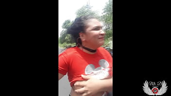 Preview 4 of Biko Odinatcova - Compilation Videos of outdoor street exhibitionism on roads and public places. Penelope Olsen very slutty always showing her natural tits and exhibiting her big ass and her wet pussy everywhere