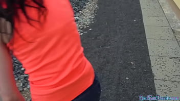 Preview 2 of Baby Bf Cpp - Skinny teen public POV fucked 4 cash outdoor after casting