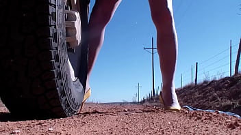 Preview 3 of Syren De Mer 3 Stepsons - Staci Onit Yellow Heel Pee