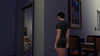 Preview 4 of Not Hd Hot - Asian Trans Escort gets Fucked by Teen with Huge Cock [Futa] Sims 4 | MU S01E09