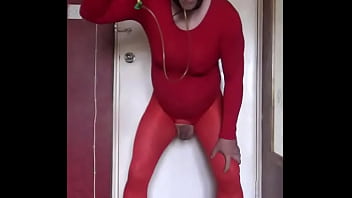 Preview 3 of Massage Pussing - bisexual crossdresser will swallow his own pee while blindfolded and mouth gagged