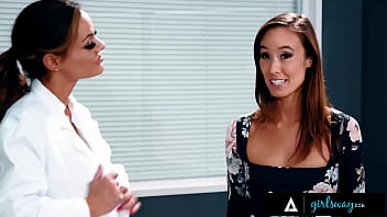 Preview 1 of Lisa Soaks - GIRLSWAY - Horny College Doctor Hard Fucks The Asian Teacher Christy Love In Her Classroom