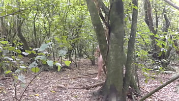 Preview 1 of Two Women One Man Three Dick - Naked bush walk