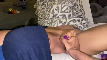Preview 4 of Cum Herself - Talks his inexperience caregiver into messing around even though She has an amazing orgasm