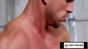 Preview 3 of Sex Spraycom - HotHouse - Big Juicy Hunk Gives His Latino Twink The Power Drill He Needs