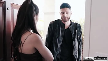 Preview 1 of Kuwaiti Xxx - Brunette fucked roughly as stepbro sees