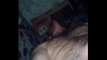 Preview 3 of Boner Around Mom - The whole face is covered in fresh hot cum! A fountain of semen from my cock!