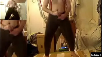 Preview 3 of Sex Videos Hiroin Kannda - Learning to dance cutely 8,  wearing a heart with a bell over clothes and a bottle inside the tail of pants(2022-06-17)