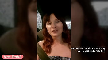 Preview 2 of Dickflash Africa - Jeny Smith gave a ride for a stranger and show it all. Got naked and tease in taxi