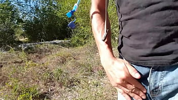 Preview 3 of Vintage 80s Playboy Movies - Public pissing in my jeans on the Rio Grande