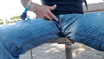 Preview 1 of Vintage 80s Playboy Movies - Public pissing in my jeans on the Rio Grande
